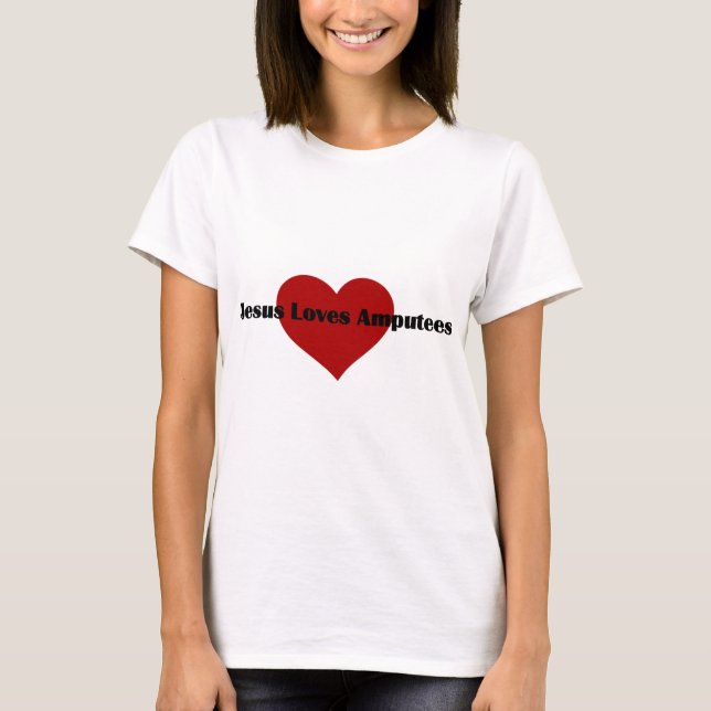 T-shirt Jésus aime des amputés (Devant)