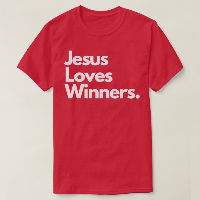 T-shirt Jésus aime les gagnants (Design devant)