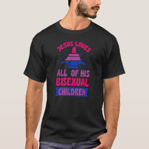 T-shirt Jésus Aime Tous Ses Enfants Bisexuels Christian