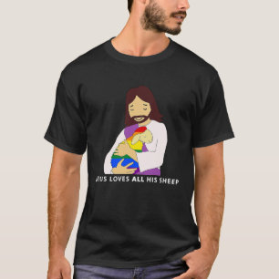 T-shirt Jésus aime tous ses moutons Gay pride Queer Christ