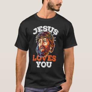 T-shirt Jésus aime votre couronne épines foi tatouage amou