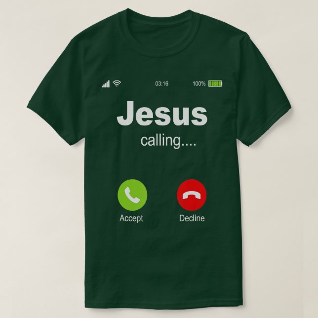 T-shirt Jésus Appelant Église religieuse chrétienne de la  (Design devant)