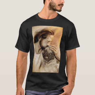T-shirt Jésus avec Carlin chien Amoureux des chiens Carli