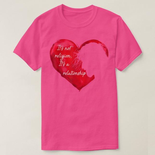 T-shirt Jésus Ce n'est pas une religion C'est une relation (Design devant)