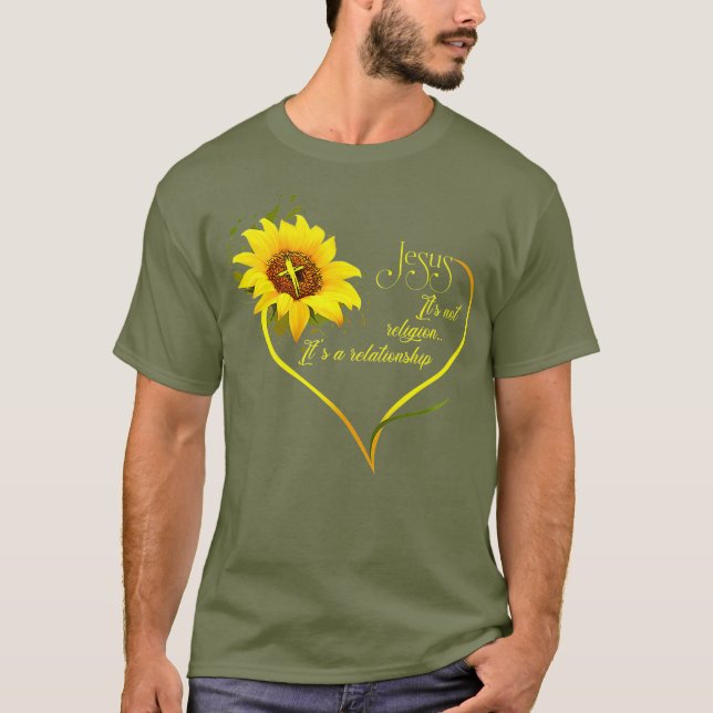 T-shirt Jésus Ce n'est pas une religion C'est une relation (Devant)