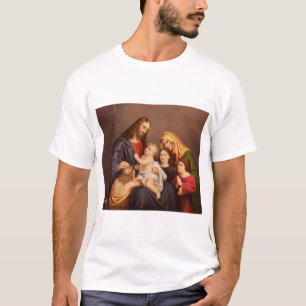 T-shirt Jésus-Christ avec les Enfants Premium Beaux-Arts