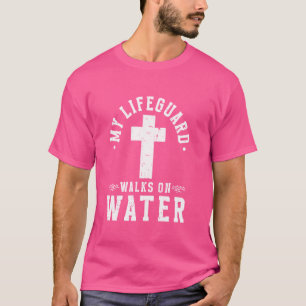 T-shirt Jésus-Christ Christian Ma Garde Marche Sur L'Eau