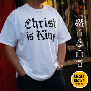 T-shirt Jésus-Christ est Roi Gothique Art Grunge Blacklett