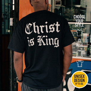 T-shirt Jésus-Christ est Roi - style gothique grunge érodé