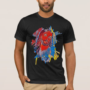 T-shirt Jésus Christ Face coeur sacré art Abstrait