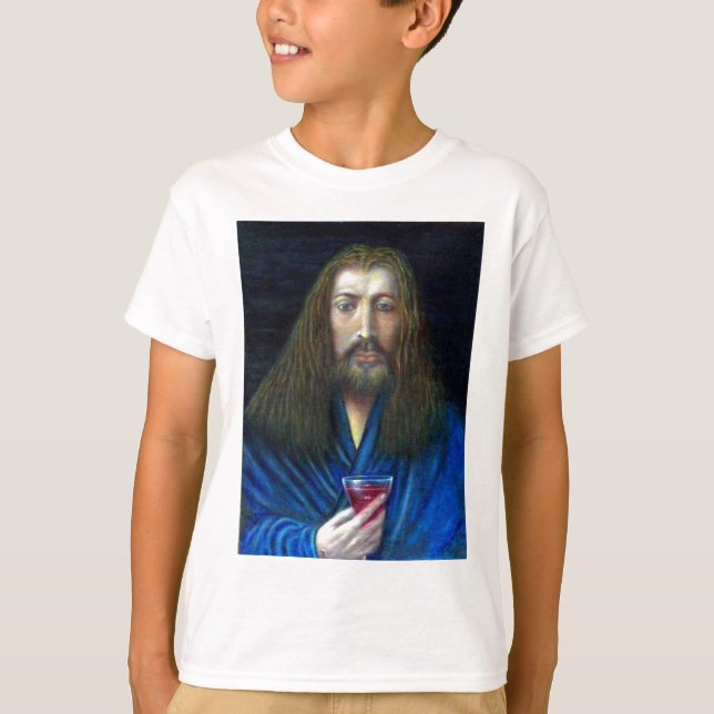 T-SHIRT JÉSUS CHRIST, LA CHALICE D'EMMAUS (Devant)