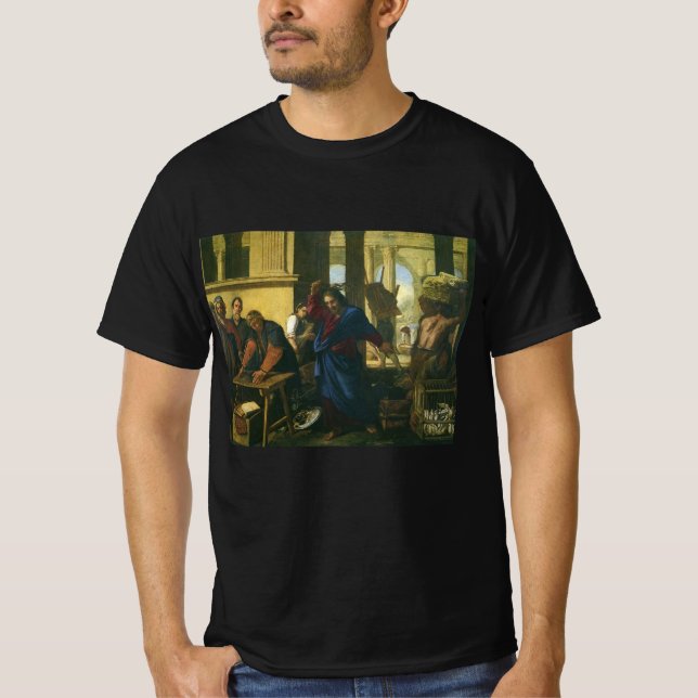 T-shirt Jésus Christ Nettoyage du Temple (Devant)