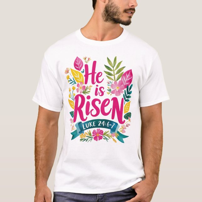 T-shirt Jésus Christ Pâques Jésus Chrétien hommes, femmes, (Devant)