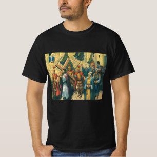 T-shirt Jésus Christ Portant la Croix à sa Crucifixion