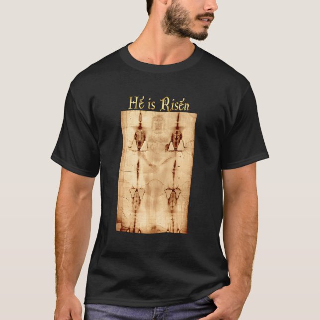 T-shirt Jésus Christ Suaire De Turin Pâques Résurrection C (Devant)