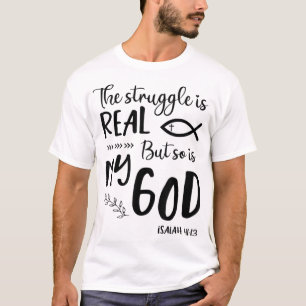 T-shirt Jésus Christian Don Lutte Réelle Dieu Praye Aussi