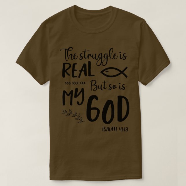 T-shirt Jésus Christian Don Lutte Réelle Dieu Praye Aussi (Design devant)