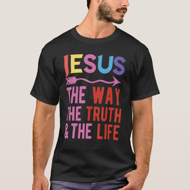 T-shirt Jésus Comme La Vérité Et La Vie (Devant)