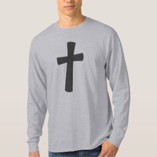 T-shirt Jésus Commença À Prêcher. Matt. Croix grise 4:17 (