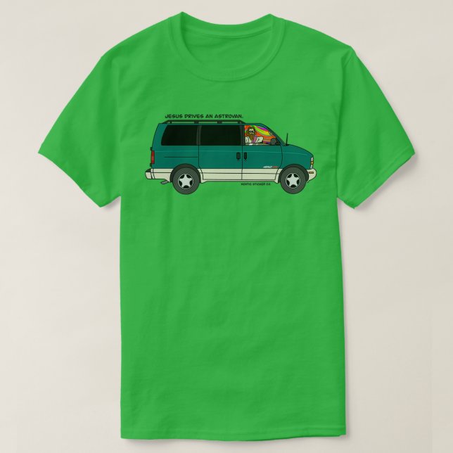 T-shirt Jesus Drives an Astrovan (Design devant)