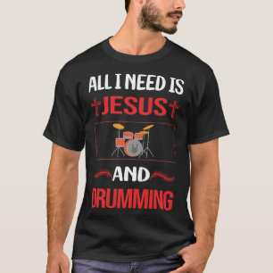 T-shirt Jésus drôle qui joue du tambour Tambourineur Tambo