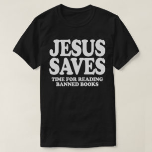 T-shirt Jésus économise du temps pour lire des livres inte