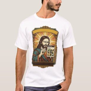 T-shirt Jésus Escalier Flou Test Captcha Sécurité Tech Hum