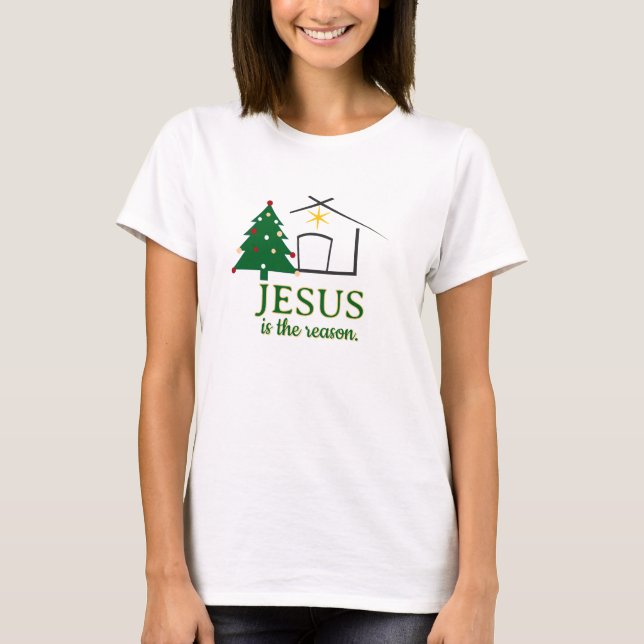 T-shirt Jésus est basé sur la foi de la raison (Devant)
