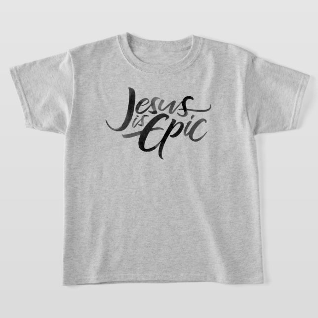 T-shirt Jésus est épopée Lettres religieux chrétiens enfan (Poser)