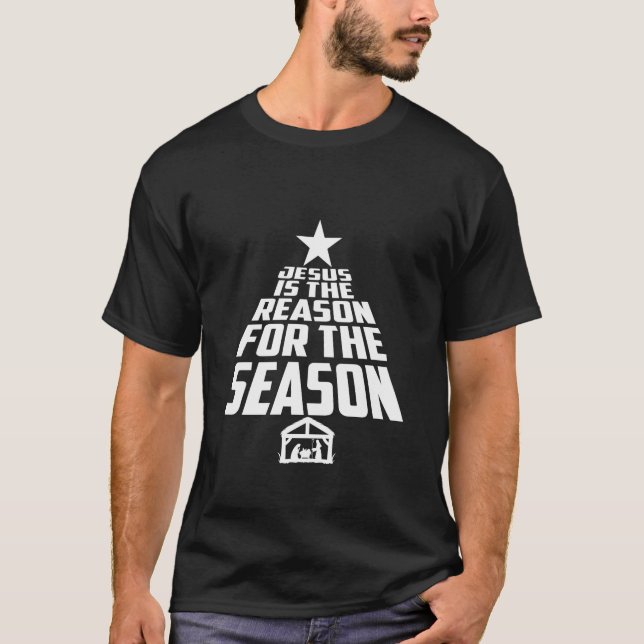T-shirt Jésus est la raison de la fête de vacances de (Devant)