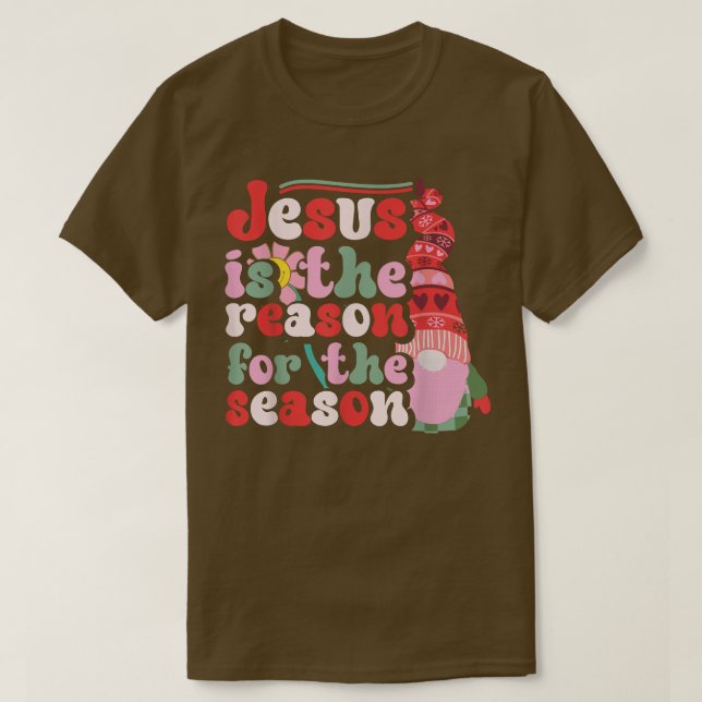 T-shirt Jésus est la raison de la saison foi chrétienne (Design devant)