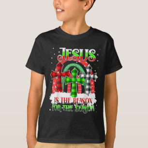 T-shirt Jésus Est La Raison De La Saison Noël Arc-en-ciel