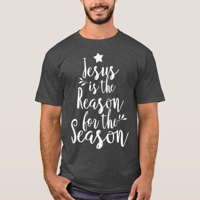 T-shirt Jésus Est La Raison Pour La Saison Noël (Devant)