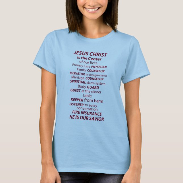 T-shirt Jésus est le CENTRE de nos vies (Devant)