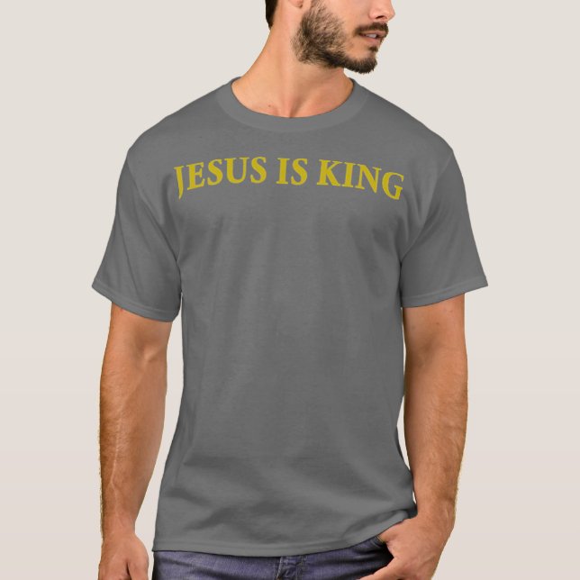 T-shirt Jésus est le roi chrétien (Devant)