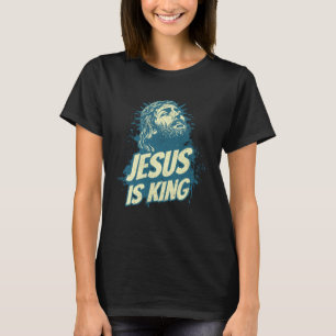 T-shirt Jésus est le Roi chrétien Dieu Foi Eglise
