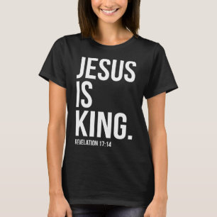 T-shirt Jésus Est Le Roi Écriture Bible Citation Christian