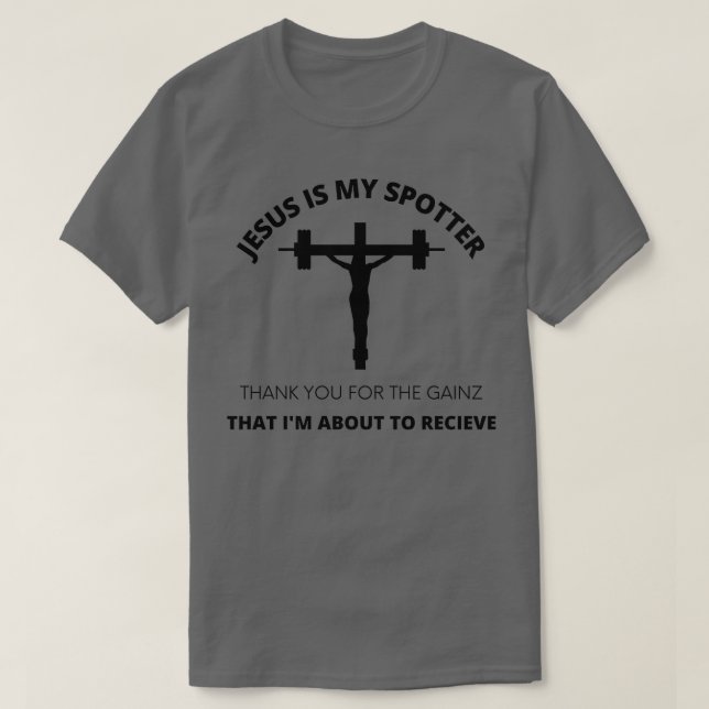 T-shirt Jésus est ma croix de cloche spotter (Design devant)