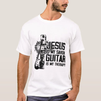 T-shirt jésus est ma guitare sauveur