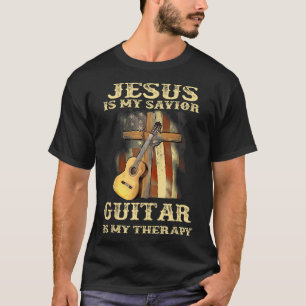 T-shirt Jésus Est Ma Guitare Sauveur Est Ma Thérapie Drôle