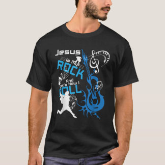 T-shirt Jésus Est Mon Cadeau Musicien Rock Et Roll
