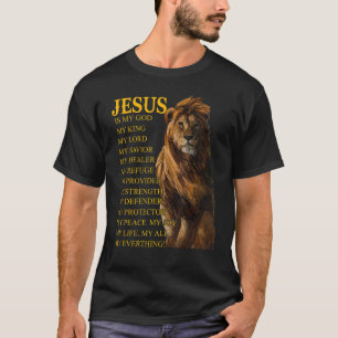 T-shirt Jésus Est Mon Dieu Roi Mon Seigneur Mon Sauveur Gu