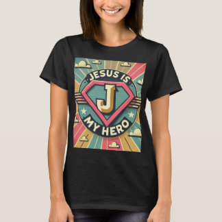 T-shirt Jésus est mon Héros de la conception de bande dess