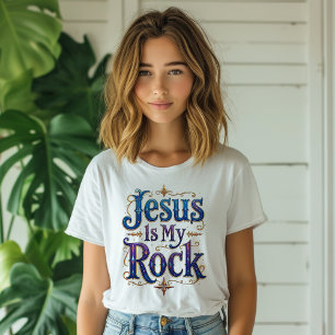 T-shirt Jésus est mon roc