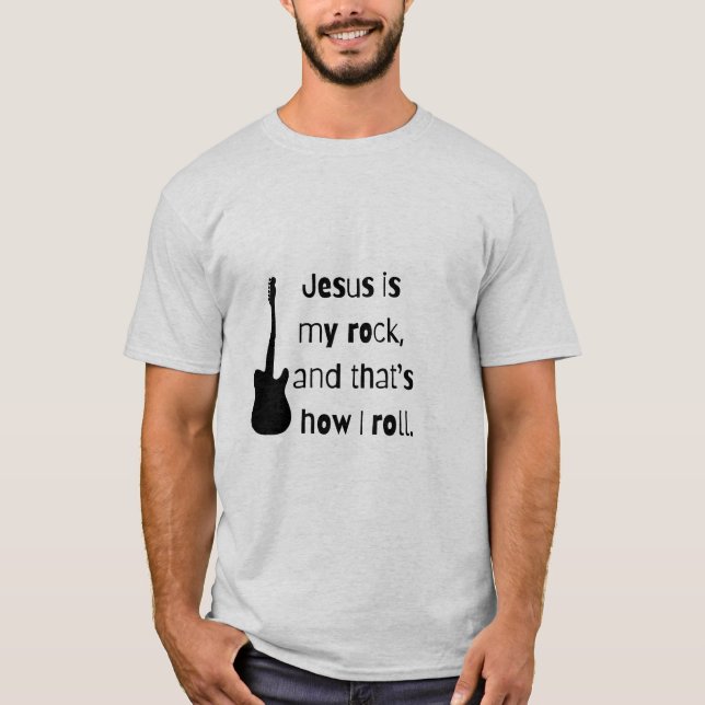 T-shirt Jésus est mon rocher (Devant)