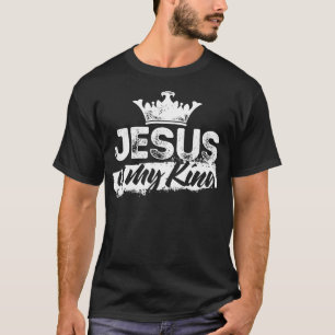 T-shirt Jésus Est Mon Roi Chrétien Citation Hommes