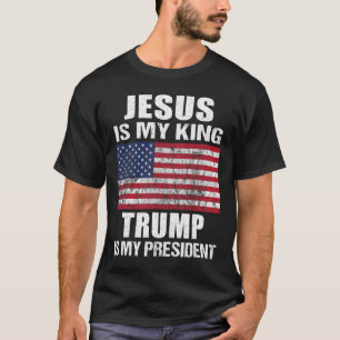 T-shirt Jésus est mon roi Trump est mon président