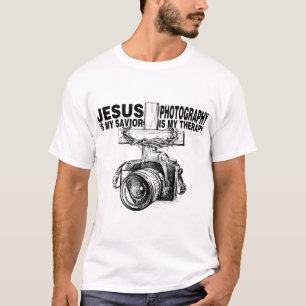 T-shirt Jésus Est Mon Sauveur La Photographie Est Ma Théra