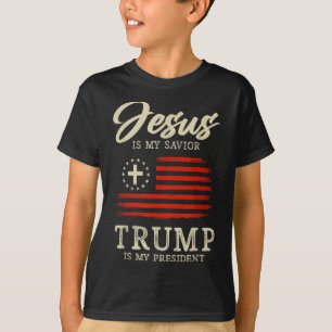 T-shirt Jésus est mon sauveur Trump est mon président 2024