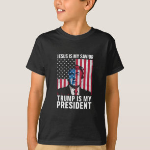 T-shirt Jésus Est Mon Sauveur Trump Est Mon Président 2024